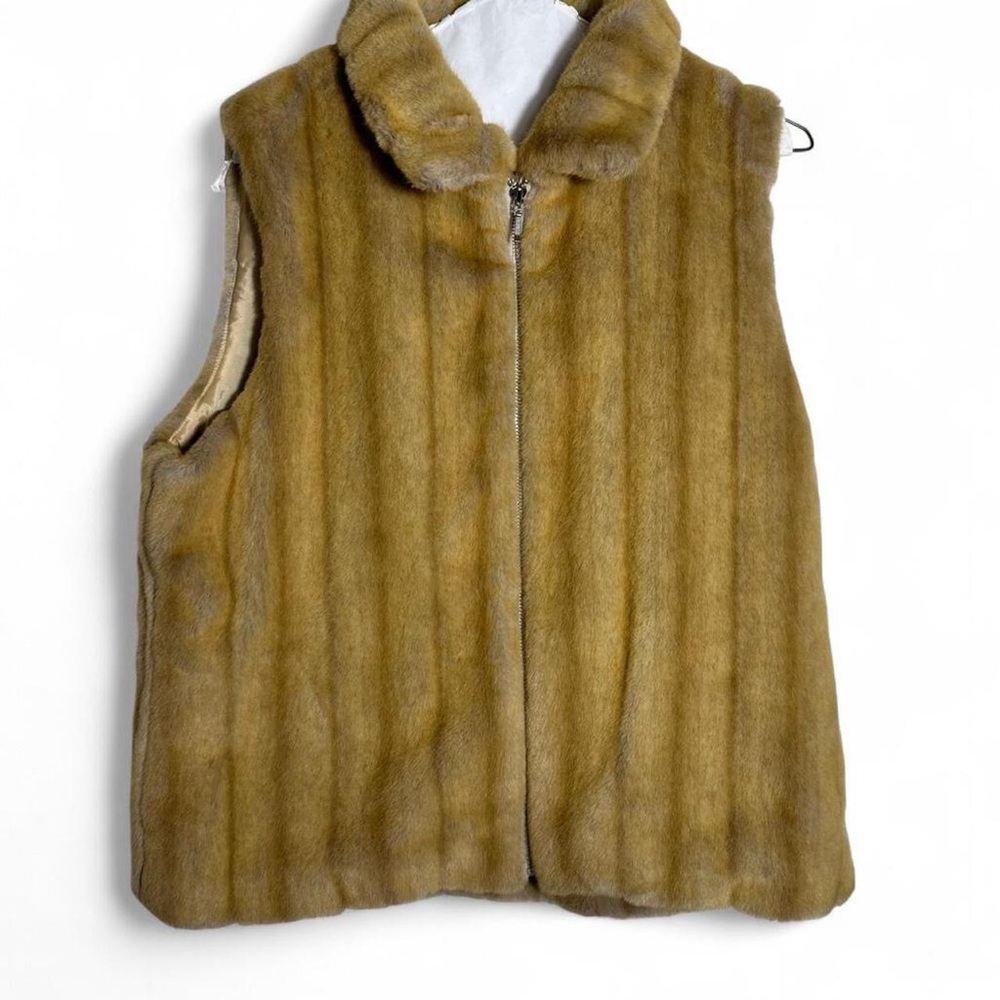Faux Fur Vest in Tan